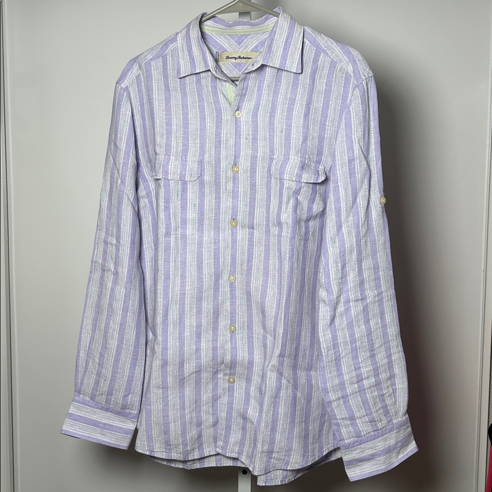 Tommy Bahama Purple Long Sleeve Button Down Shirt Size S/P